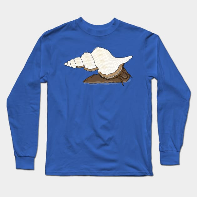 Conch shell (sea snail) Long Sleeve T-Shirt by FabuleusePlanete